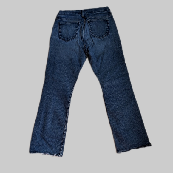 DKNY SOHO Jeans Women's Size 8 Blue Flare Distressed Faded Dark Wash - Picture 8 of 8